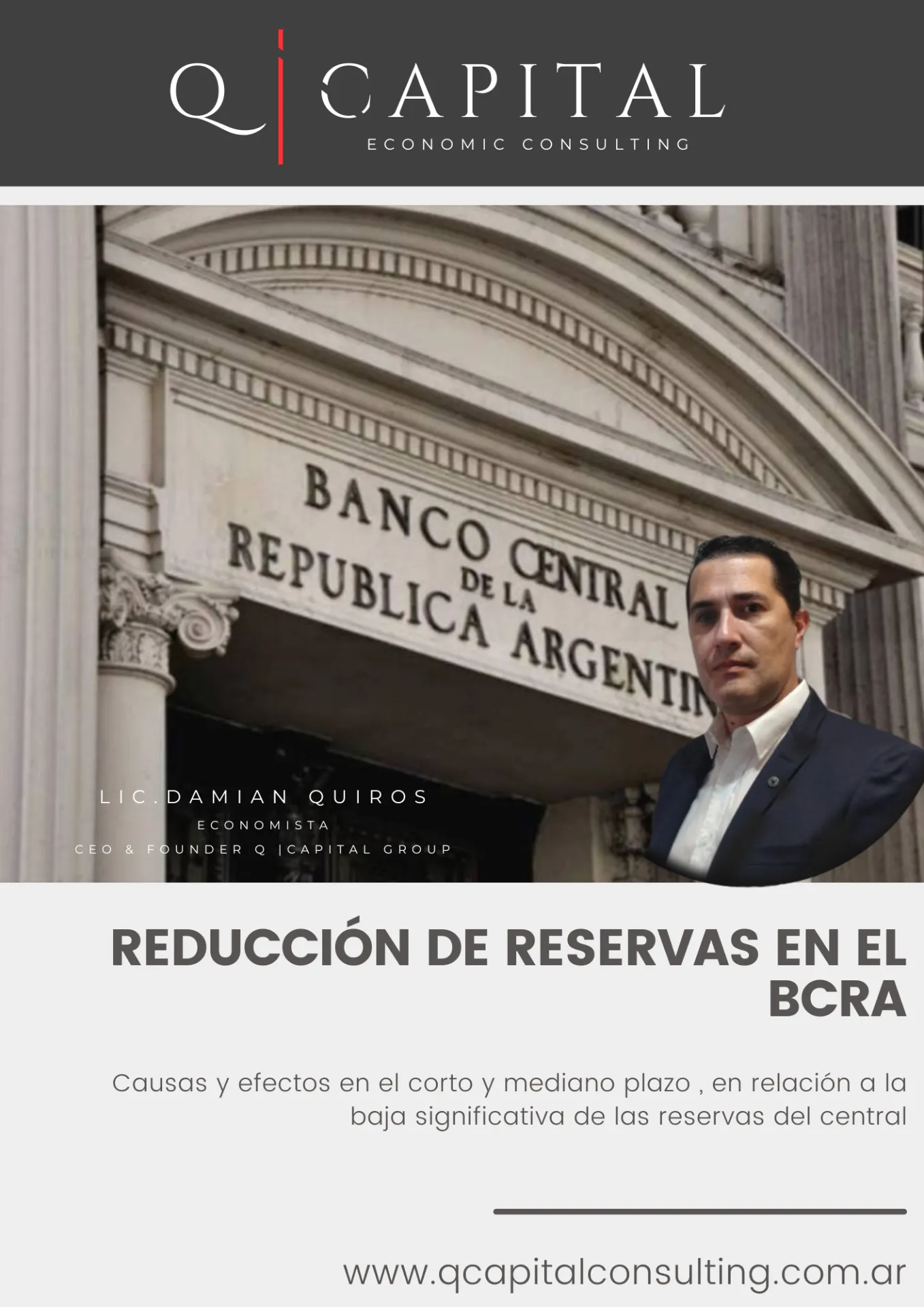 Reducción en las reservas del BCRA