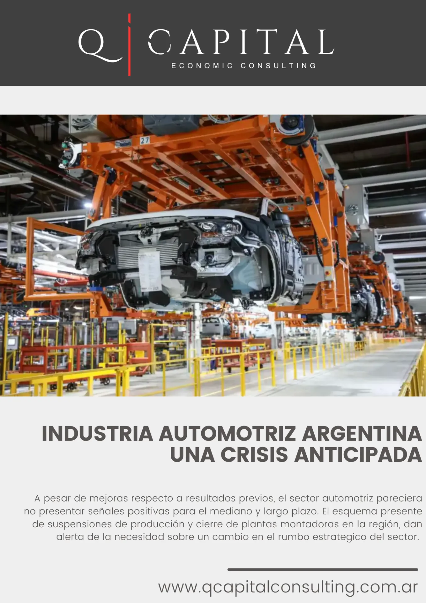 Industria automotriz Argentina. Una crisis anticipada