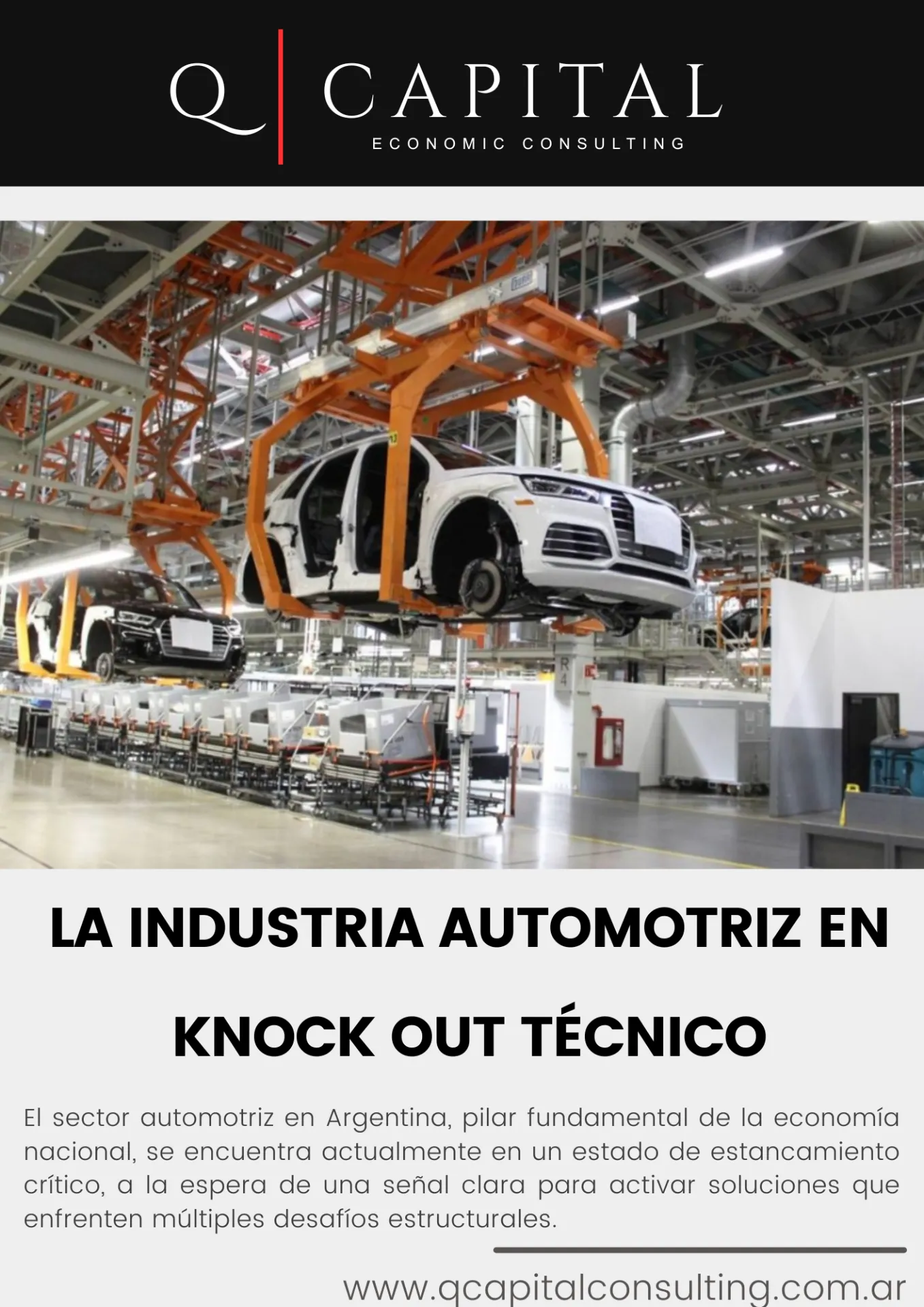 La industria automotriz en "knock out técnico"