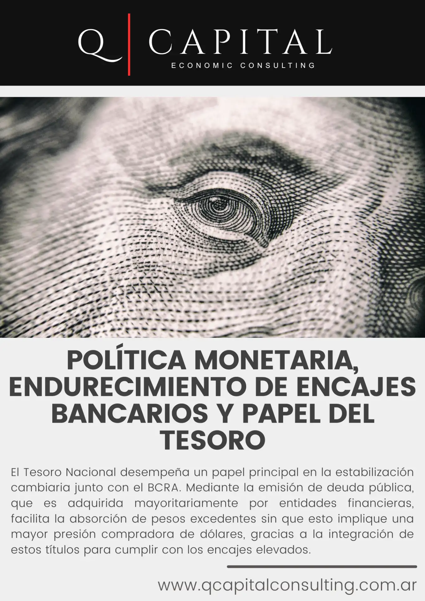Política Monetaria, Endurecimiento de Encajes Bancarios y Papel del Tesoro