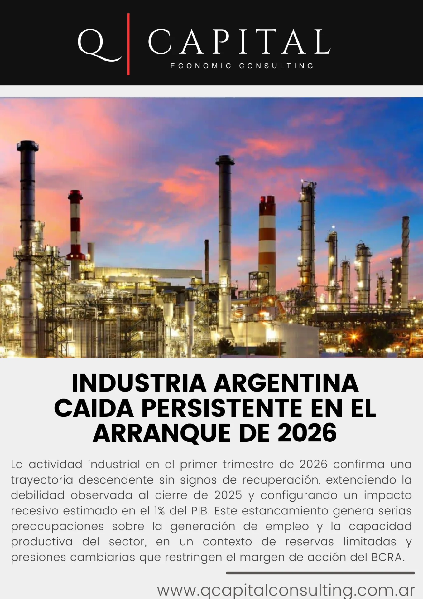 Industria Argentina - Caida Persistente en el Arranque de 2026
