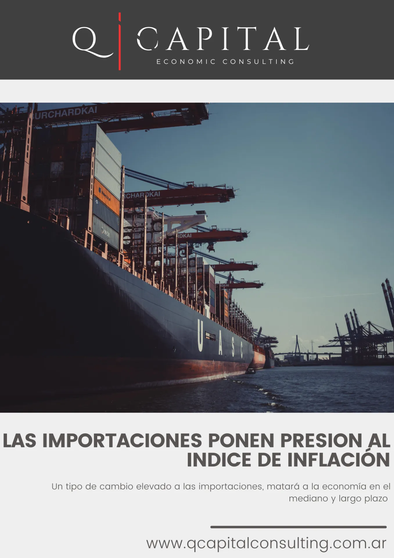 Las importaciones ponen presión al indice inflacionario